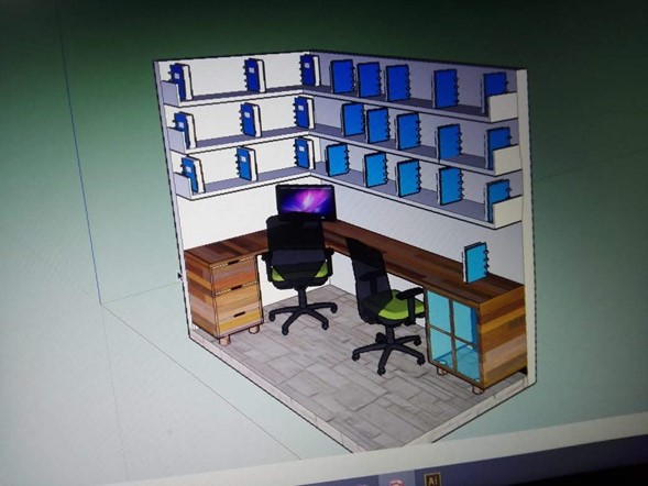 diseño 3d librería